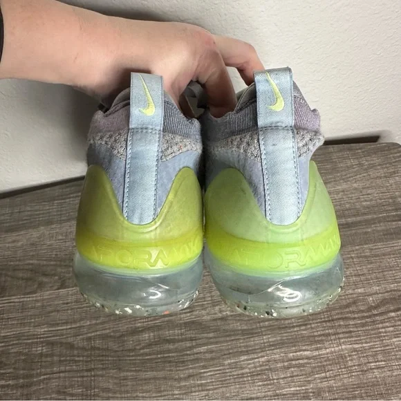 Nike Air Vapormax 2021 Flyknit Gray & Lime Men’s Training Sneaker Size Size 10 - Picture 6 of 10